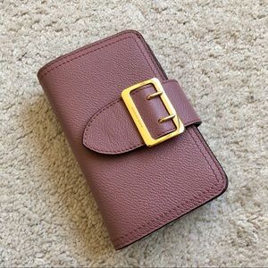 New Burberry Grainy Leather Buckle Wallet